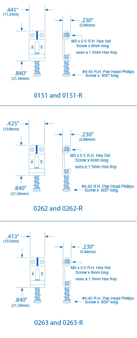 Highwood Contoured Vintage Saddles For Strat - Set Of 6 - StewMac - Image 3