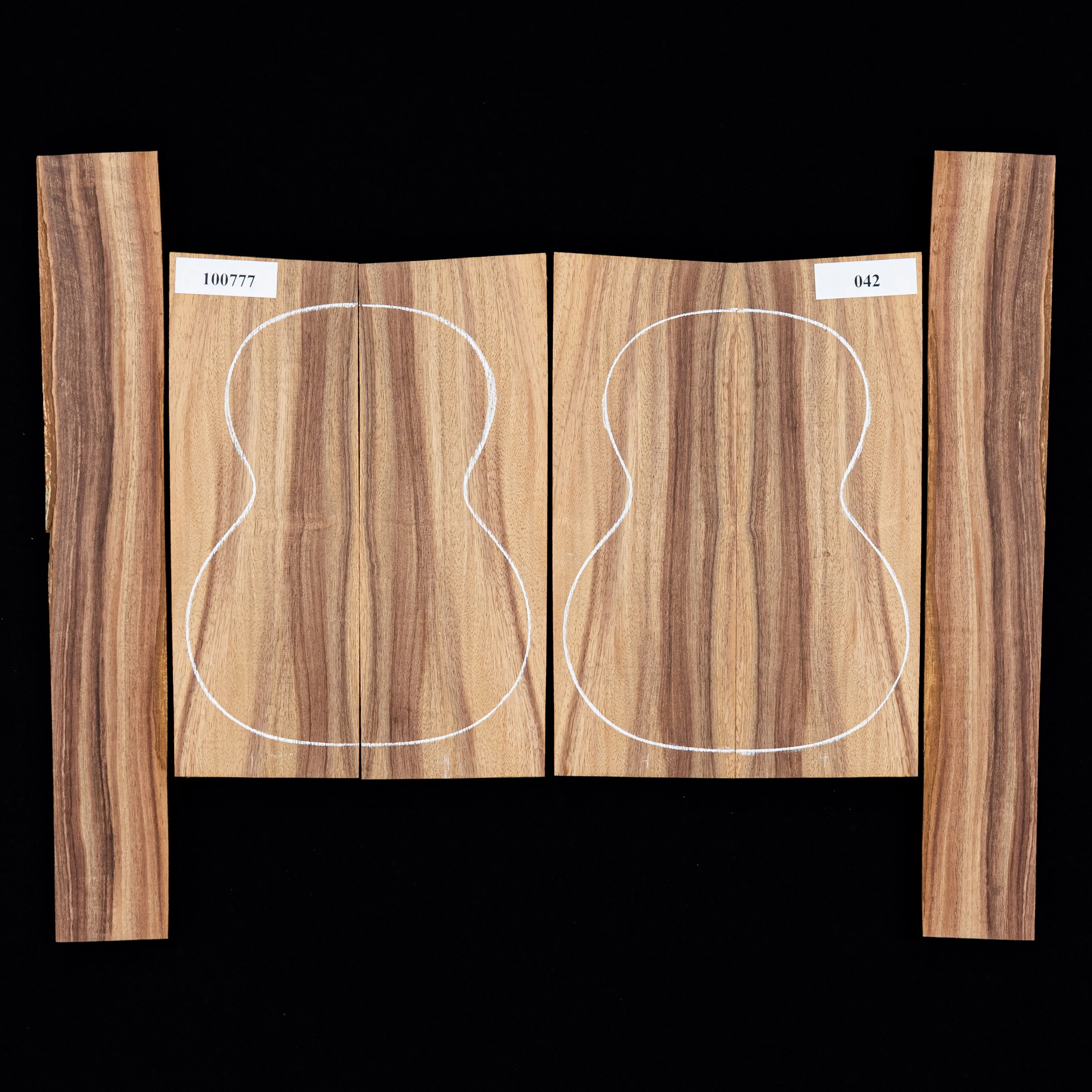 Koa Top + Back + Side Set For Tenor Ukulele - 042 - StewMac