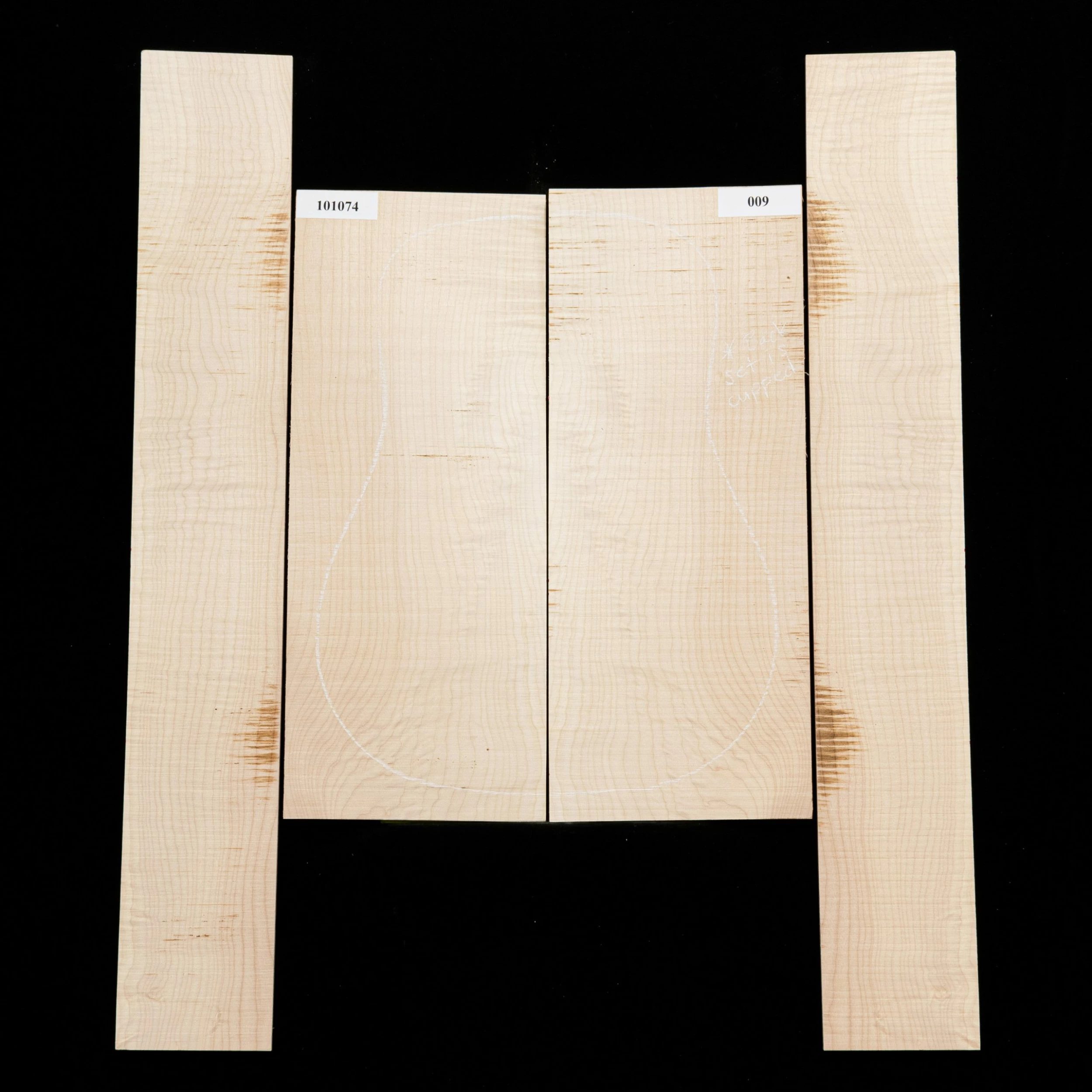 Flame Big Leaf Maple Back + Side Set - 009 - StewMac