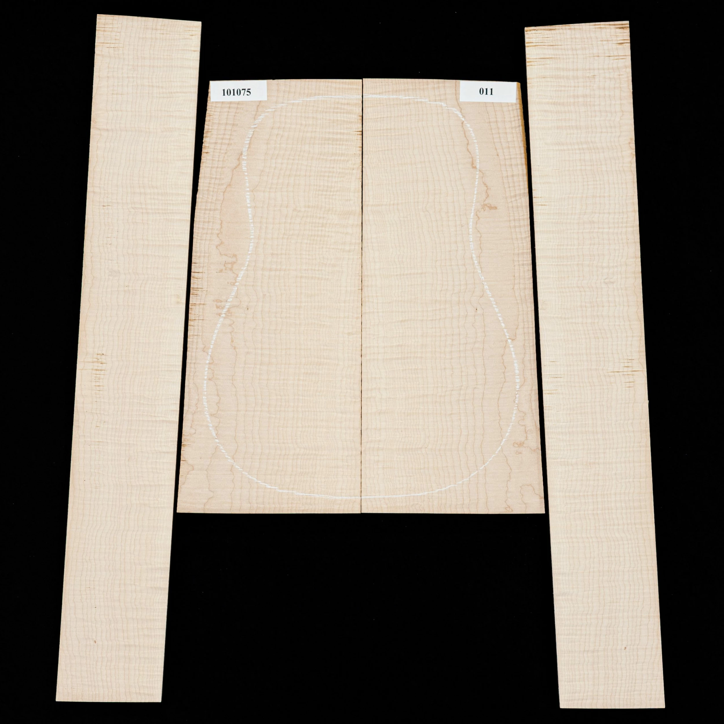 Flame Big Leaf Maple Back + Side Set - 011 - StewMac