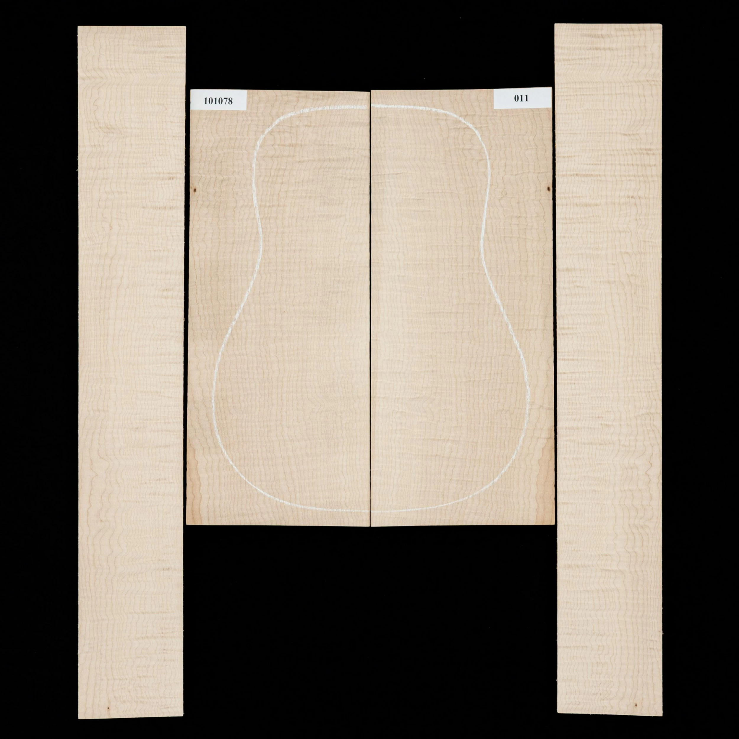 Flame Big Leaf Maple Back + Side Set - 011 - StewMac