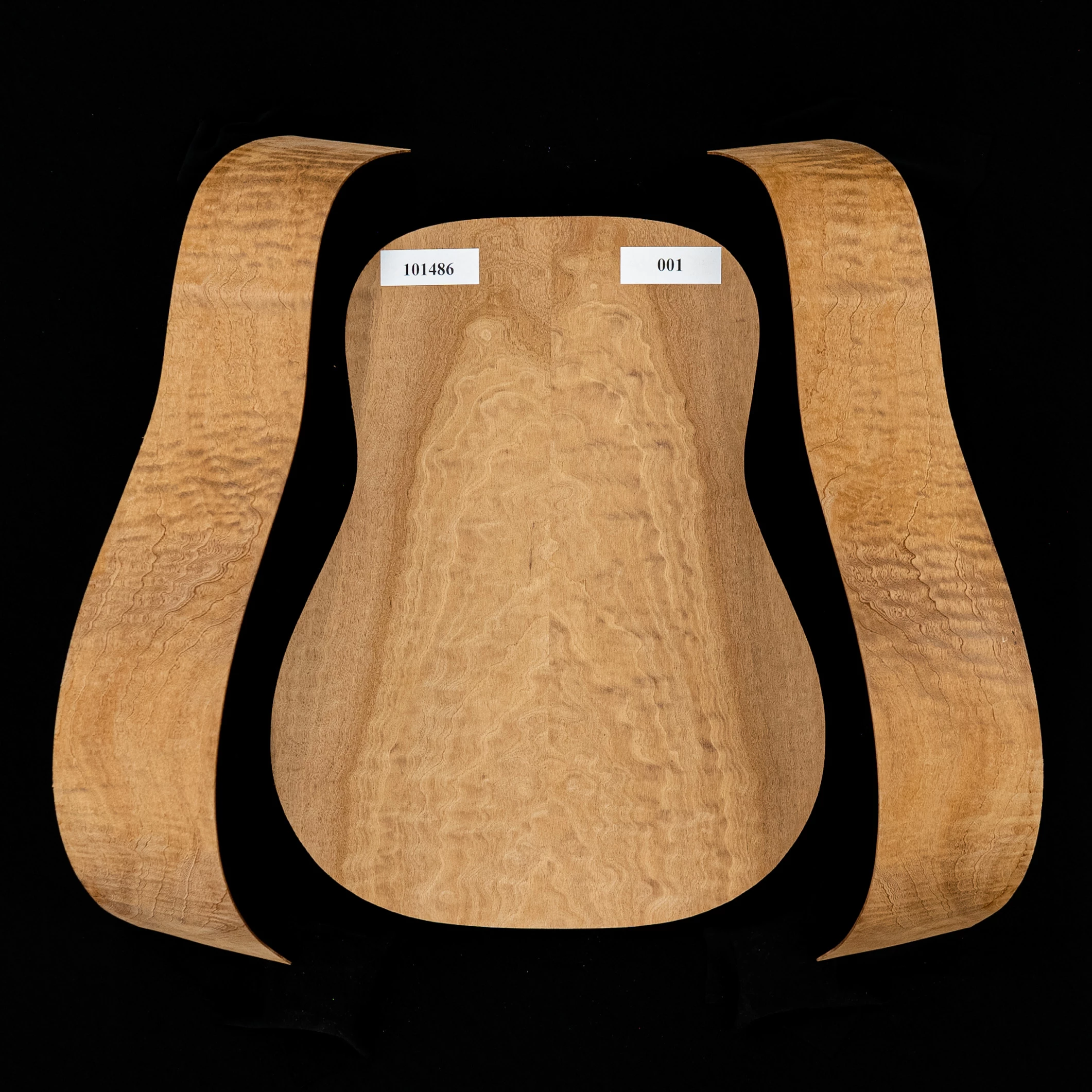 Figured Sapele Joined Back + Bent Side Set For Dreadnought Guitar - 001 - StewMac