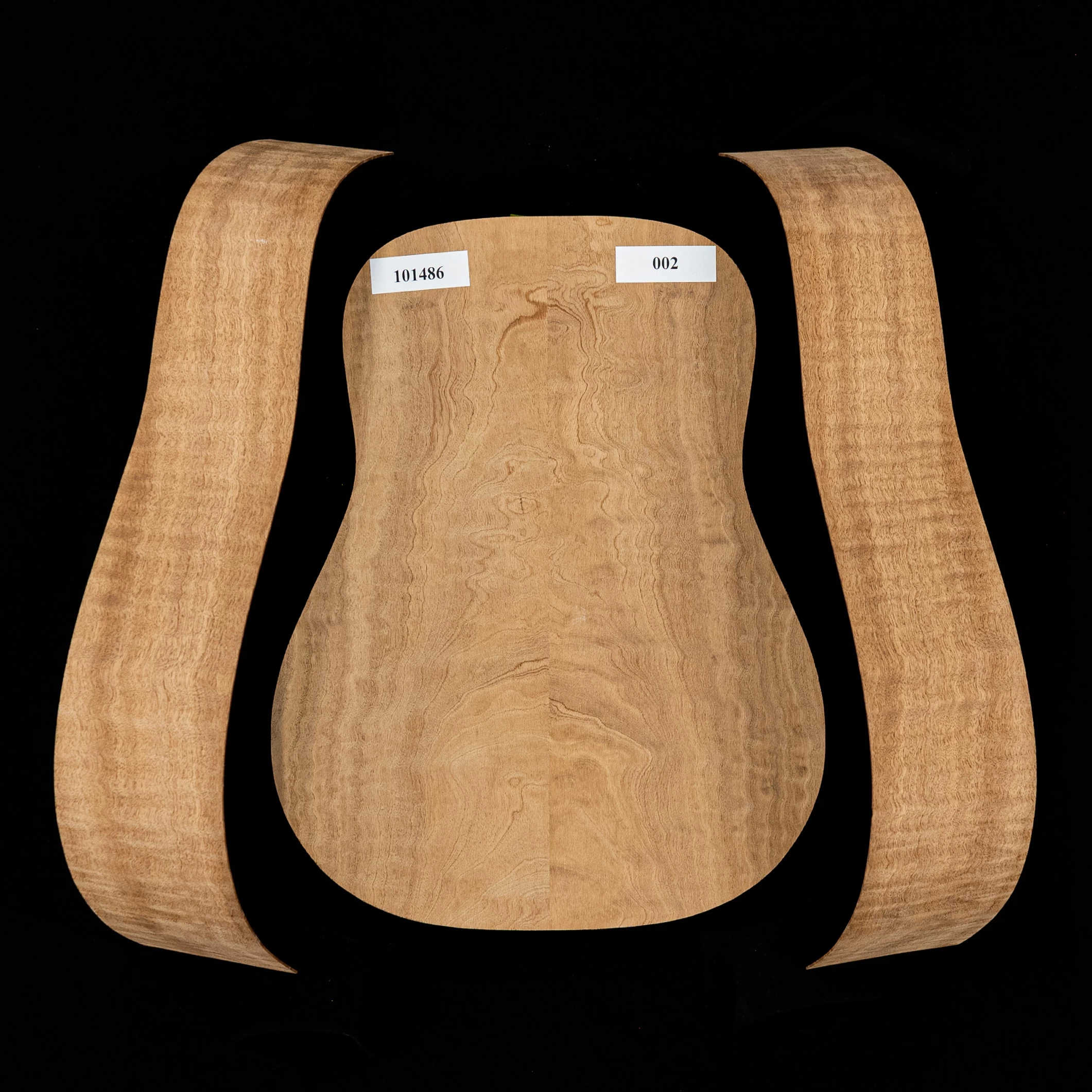 Figured Sapele Joined Back + Bent Side Set For Dreadnought Guitar - 002 - StewMac