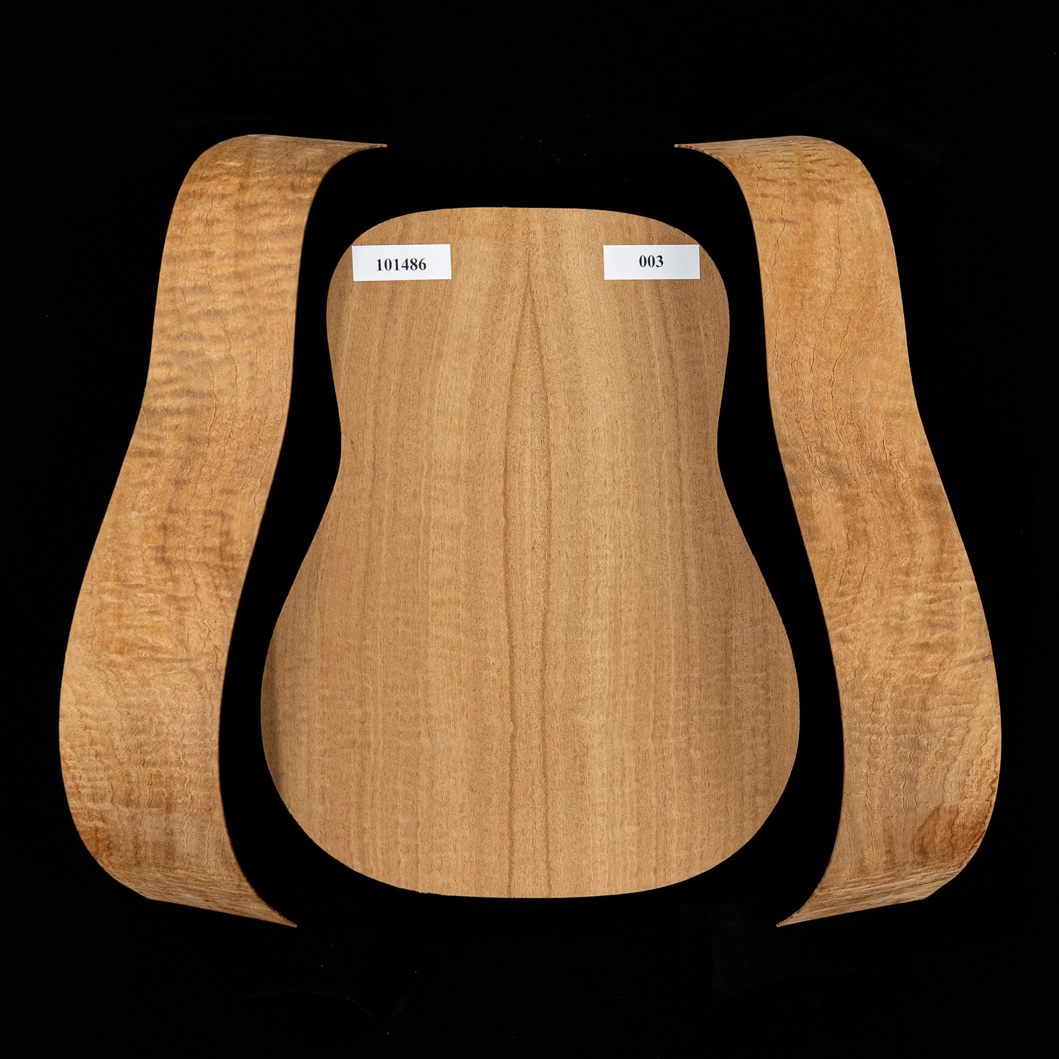 Figured Sapele Joined Back + Bent Side Set For Dreadnought Guitar - 003 - StewMac