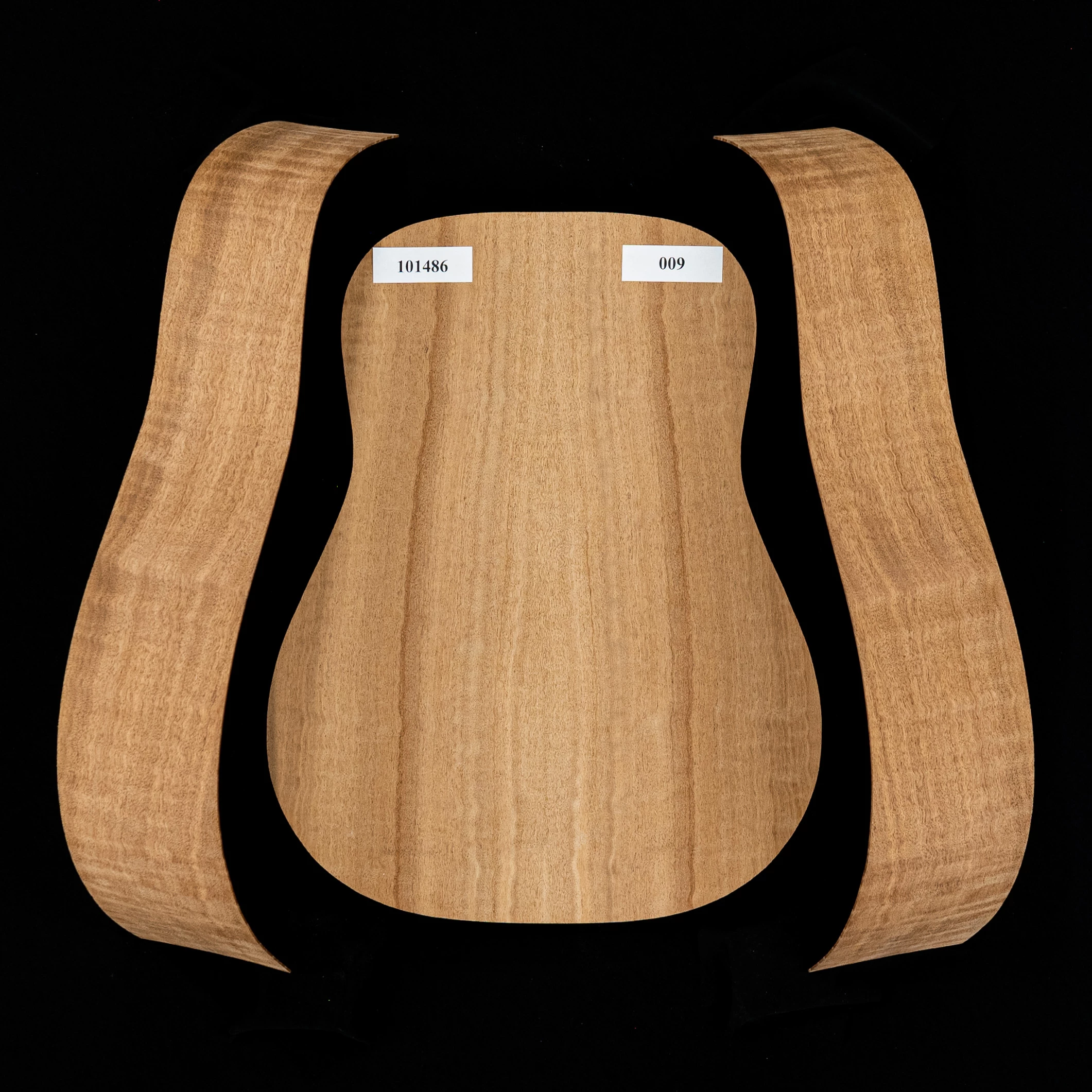 Figured Sapele Joined Back + Bent Side Set For Dreadnought Guitar - 009 - StewMac