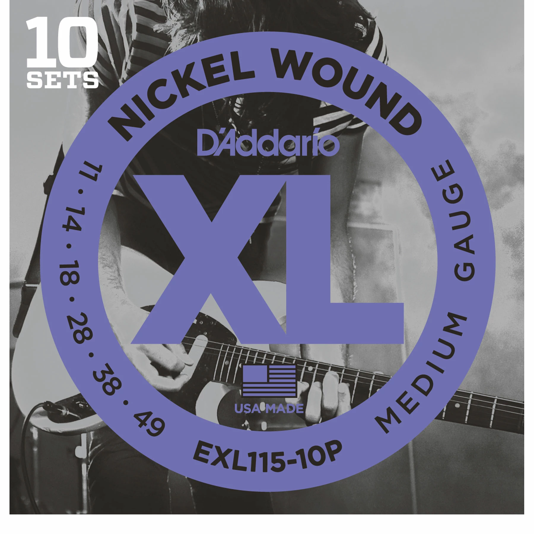 D'Addario XL Nickel Wound Electric Guitar Strings, 10-pack - StewMac - Image 3