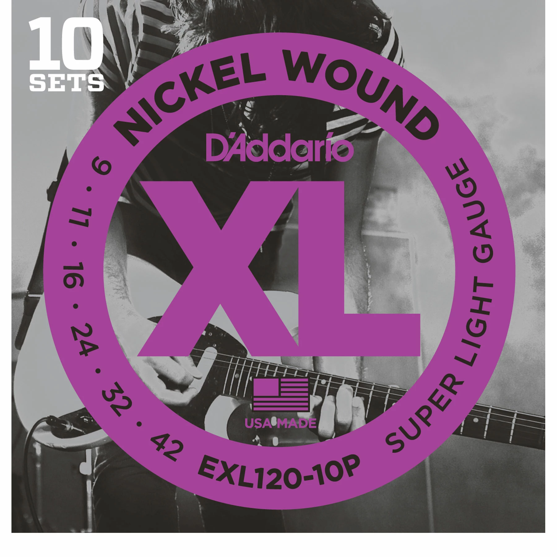 D'Addario XL Nickel Wound Electric Guitar Strings, 10-pack - StewMac - Image 4