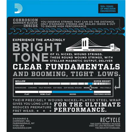 D'Addario Nickel Wound 6-String Bass Strings - StewMac - Image 2