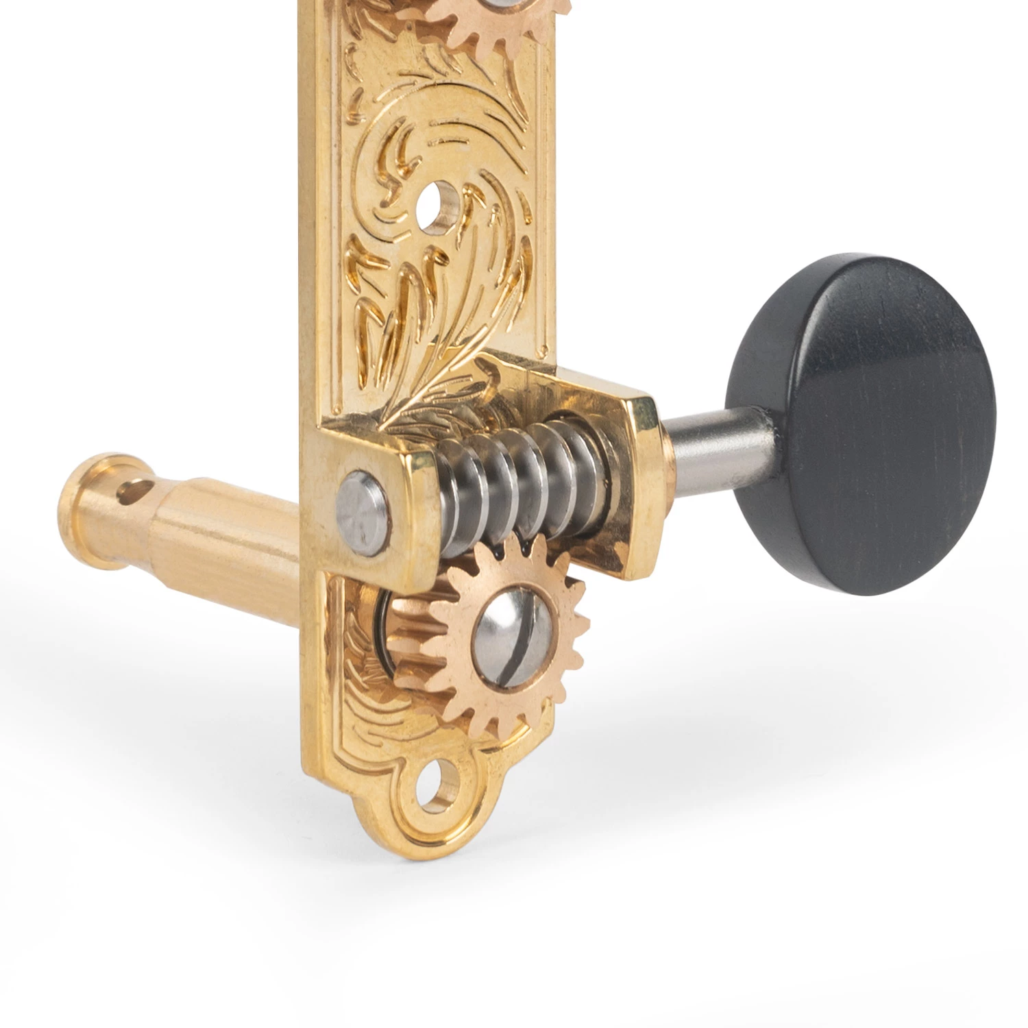 Waverly 3-On-Plate Guitar Tuners With Ebony Knobs For Solid Pegheads - StewMac - Image 4