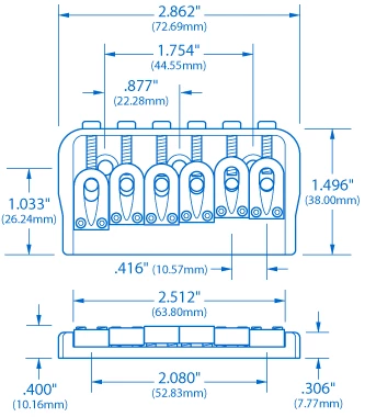 Hipshot Hardtail Bridge - StewMac - Image 4