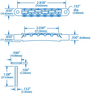 Original ABR-1 Tune-o-matic Bridge - StewMac - Image 5