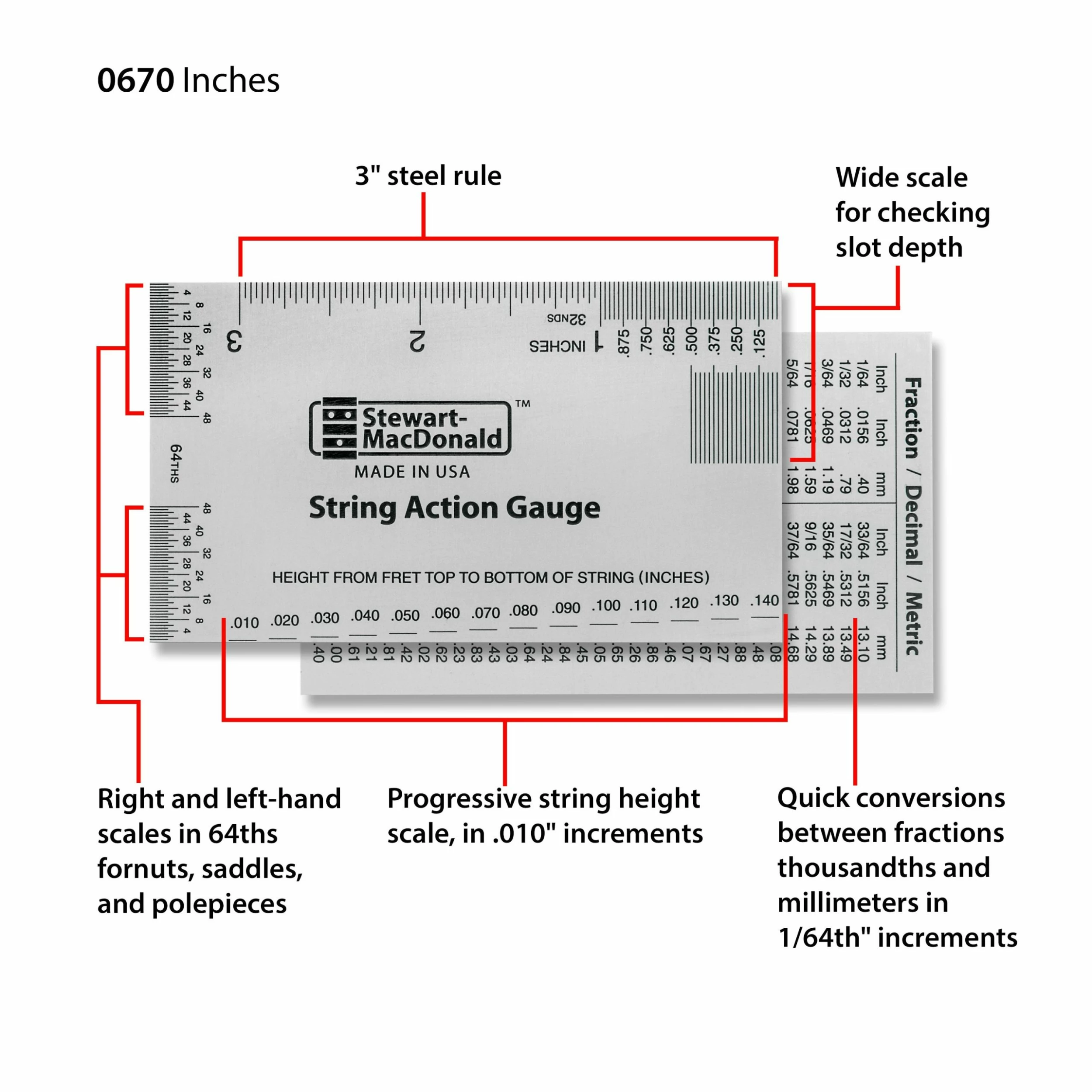 Action Adjustment Set For Electric Guitar - StewMac - Image 2