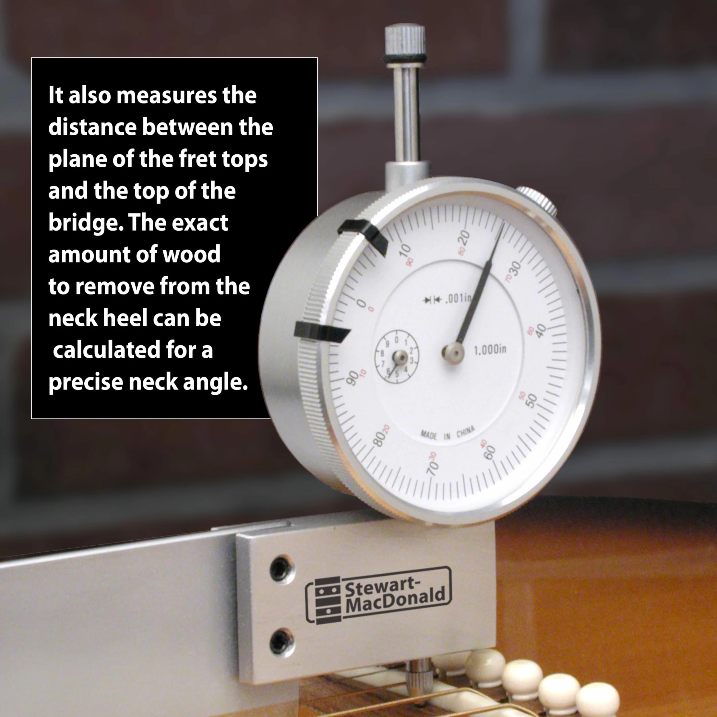Neck Set Gauge With Straightedge - StewMac - Image 4