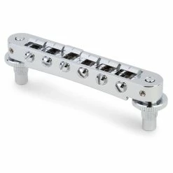 TonePros TP6A Aluminum Tune-o-matic Bridge With Bell Brass Saddles - StewMac