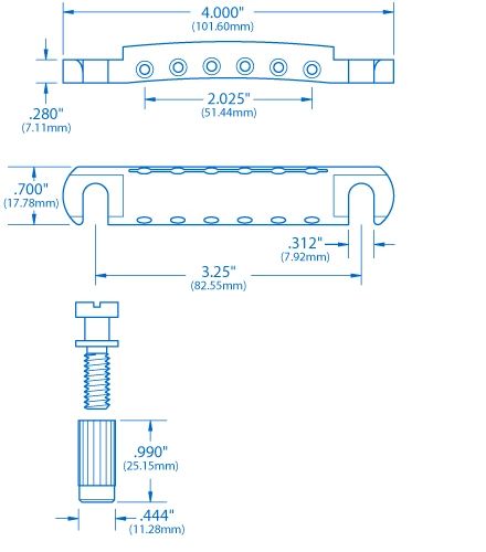 Gotoh Aluminum Stop Tailpiece - StewMac - Image 5