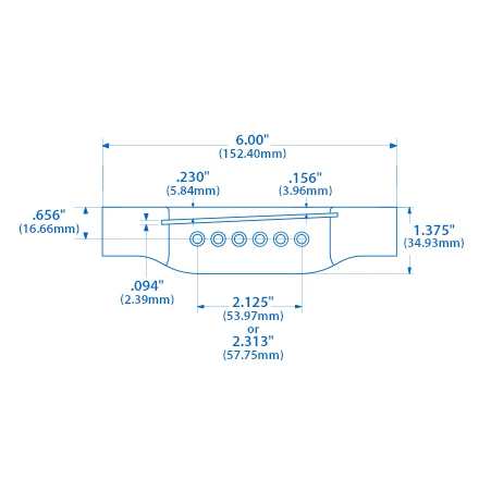 Pre-War Guitar Belly Bridge, Indian Rosewood - StewMac - Image 5