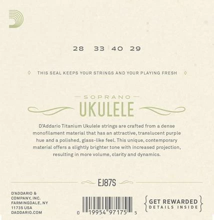 D'Addario Titanium Ukulele Strings - StewMac - Image 2