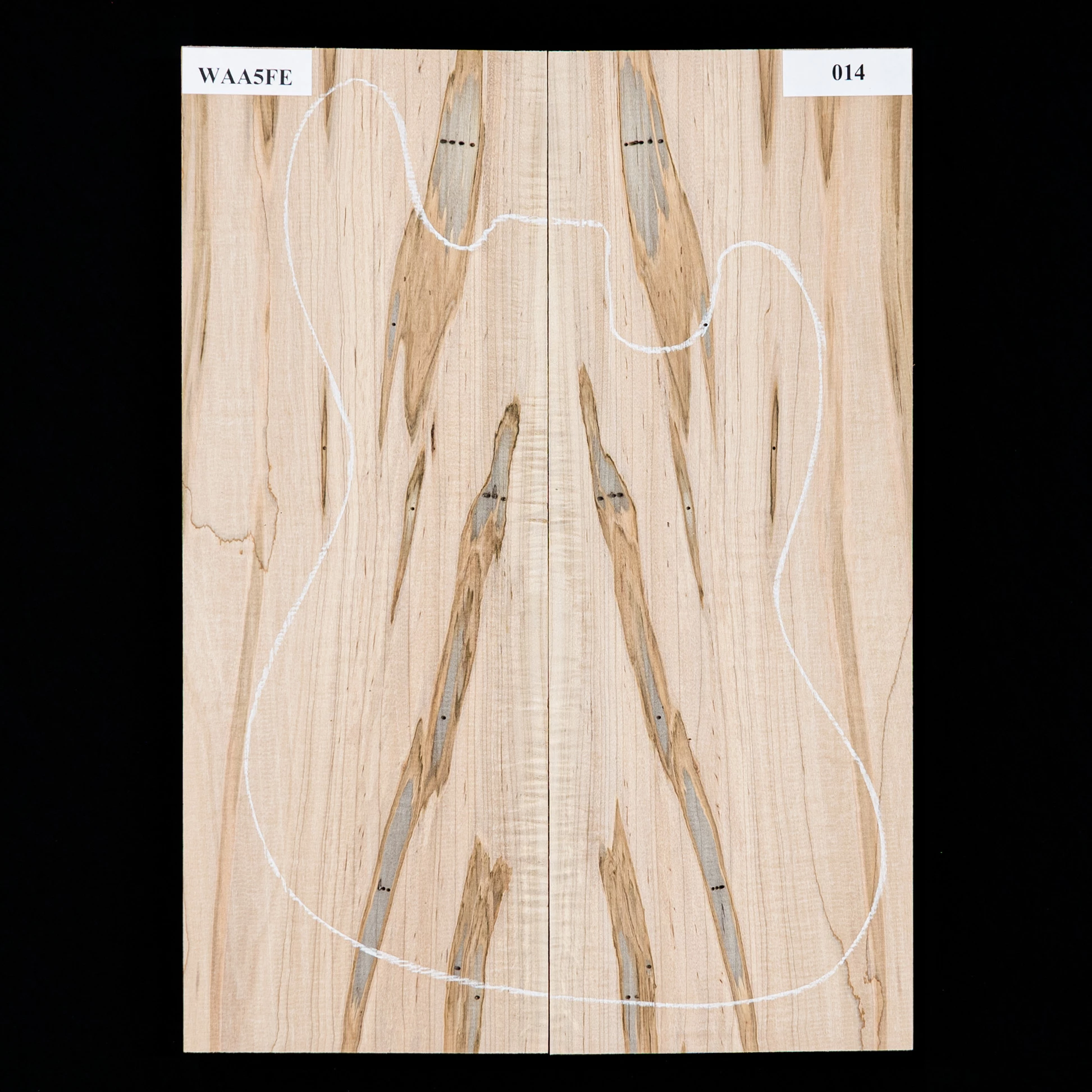 Flame Ambrosia Maple Carved Top For Electric - 014 - StewMac