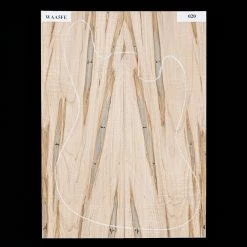Flame Ambrosia Maple Carved Top For Electric - 020 - StewMac
