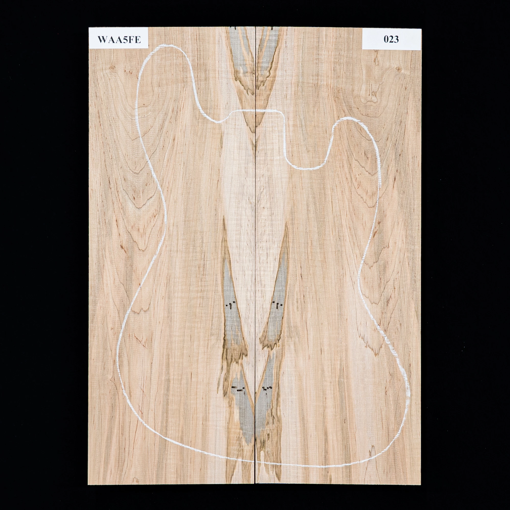 Flame Ambrosia Maple Carved Top For Electric - 023 - StewMac