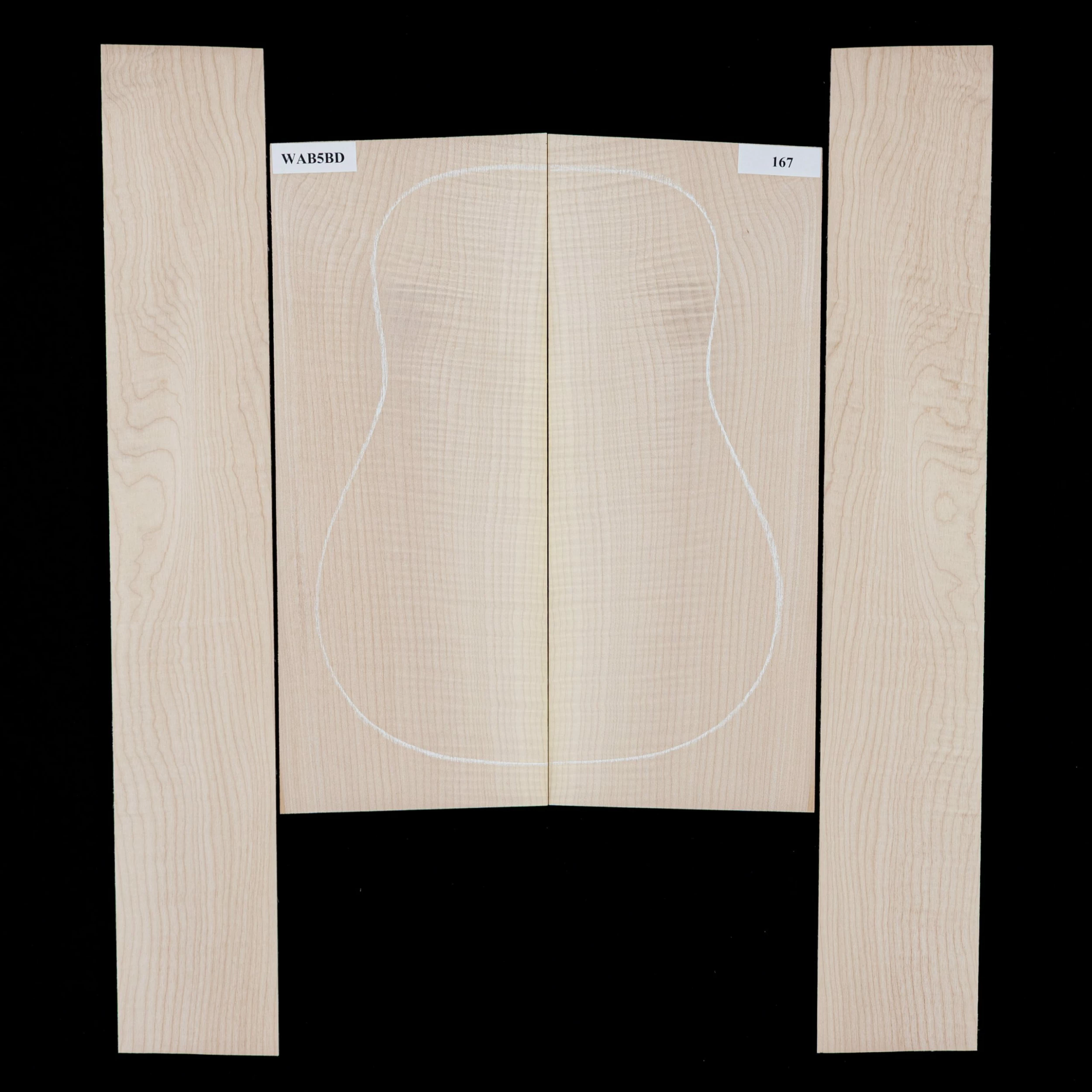 Flame Bigleaf Maple Back + Side Set - 167 - StewMac