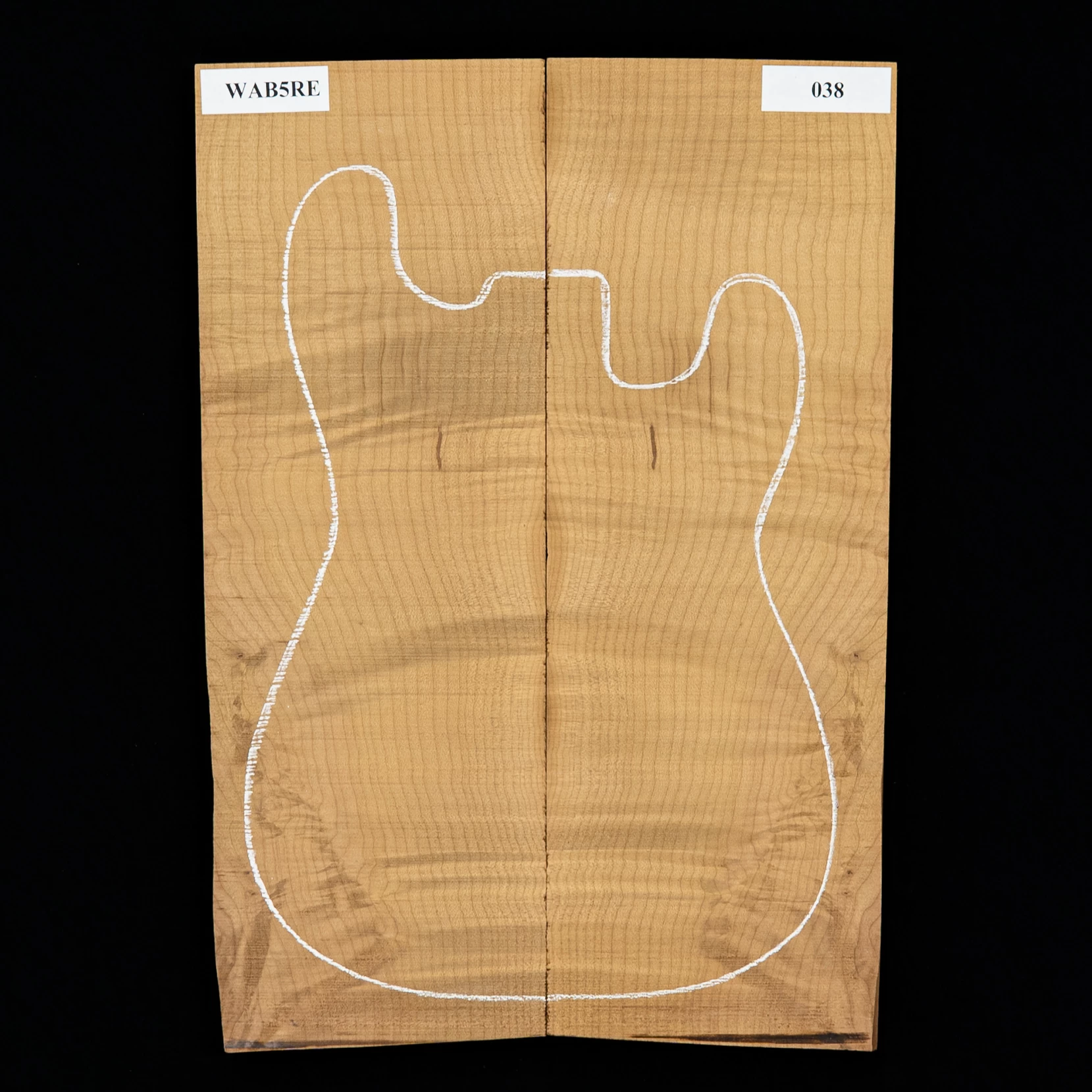 Flame Bigleaf Maple Torrefied Laminated Top - 038 - StewMac