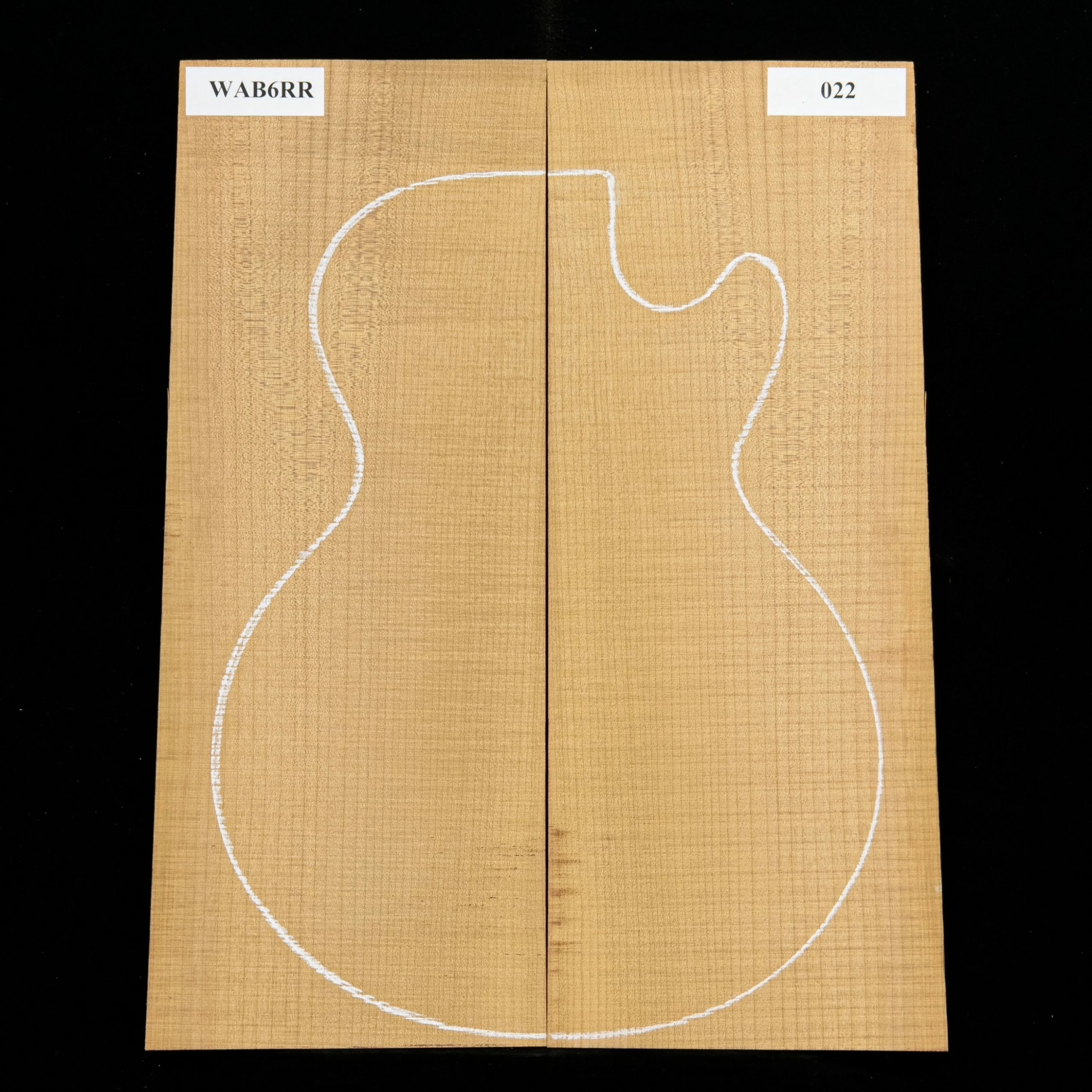 High-Flame Bigleaf Maple Torrefied Laminated Top, Sanded - 022 - StewMac