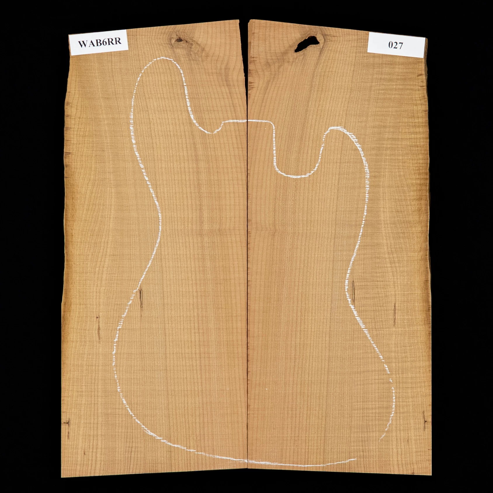 High-Flame Bigleaf Maple Torrefied Laminated Top - 027 - StewMac