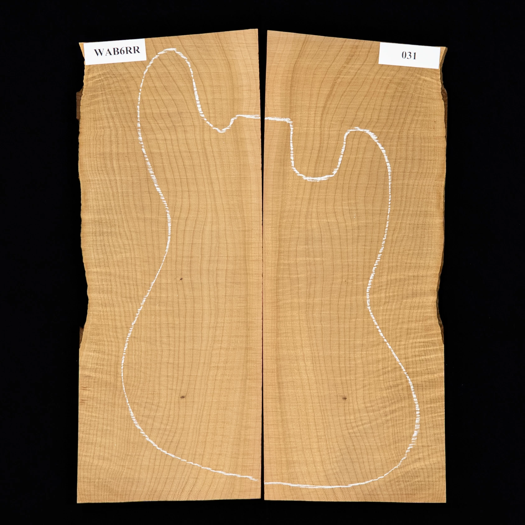 High-Flame Bigleaf Maple Torrefied Laminated Top - 031 - StewMac