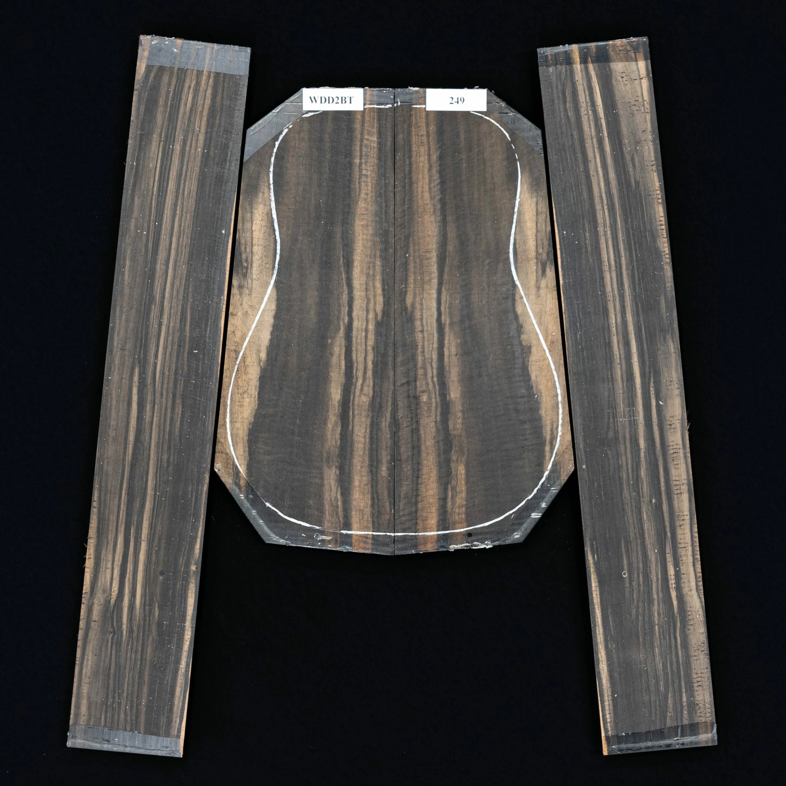 Crelicam Ebony Back + Side Set - 249 - StewMac