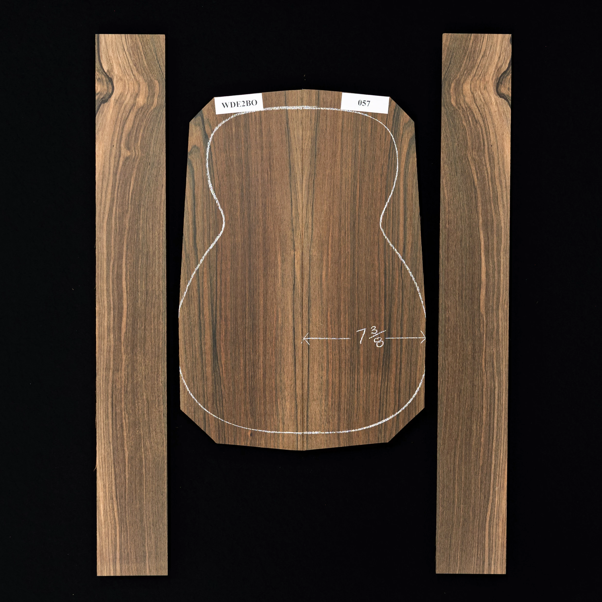 Malaysian Blackwood Back + Side Set - 057 - StewMac