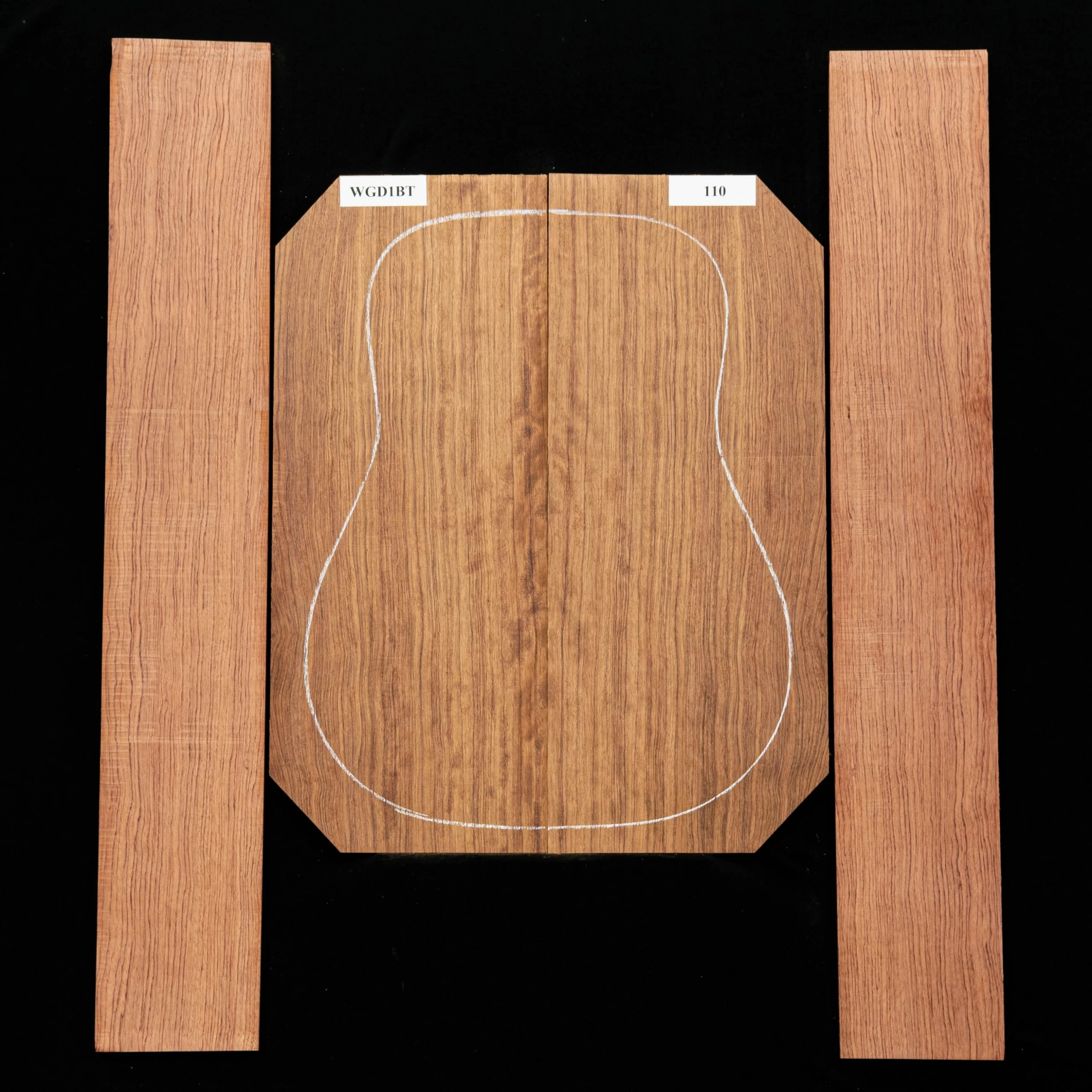 Bubinga Back + Side Set, Unsanded - 110 - StewMac