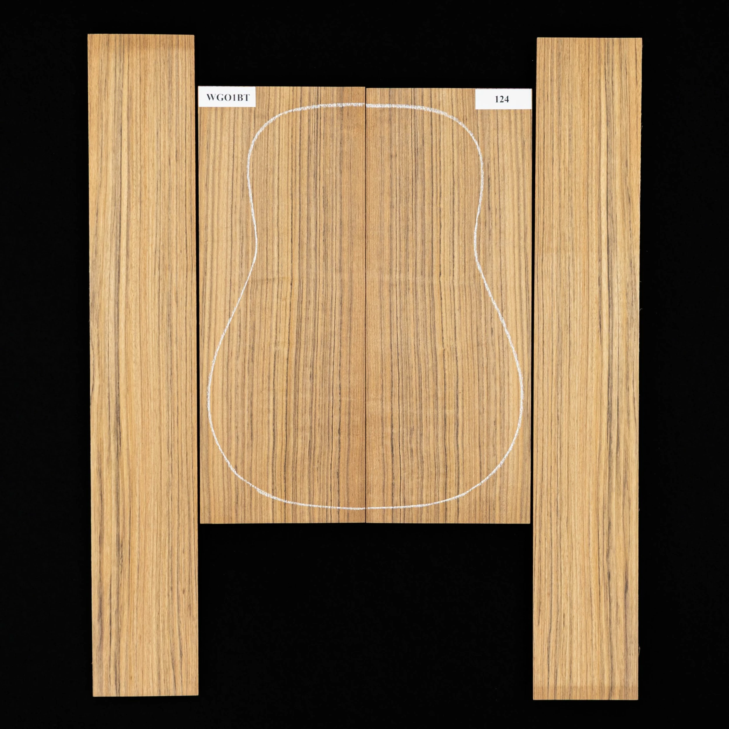 Ovangkol Back + Side Set - 124 - StewMac