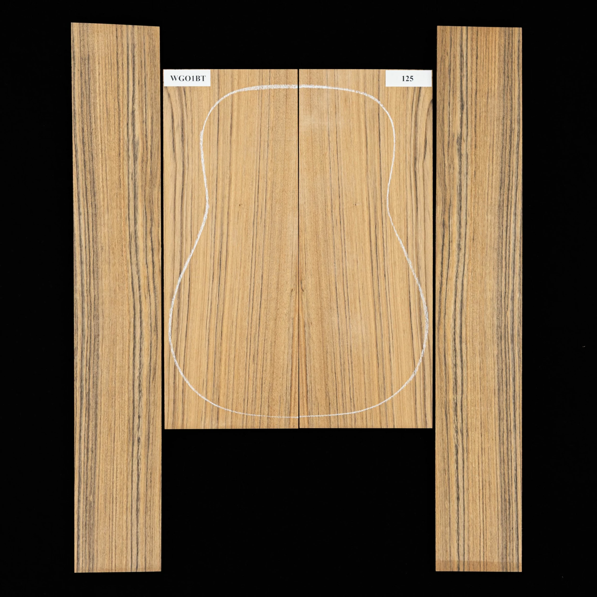 Ovangkol Back + Side Set - 125 - StewMac