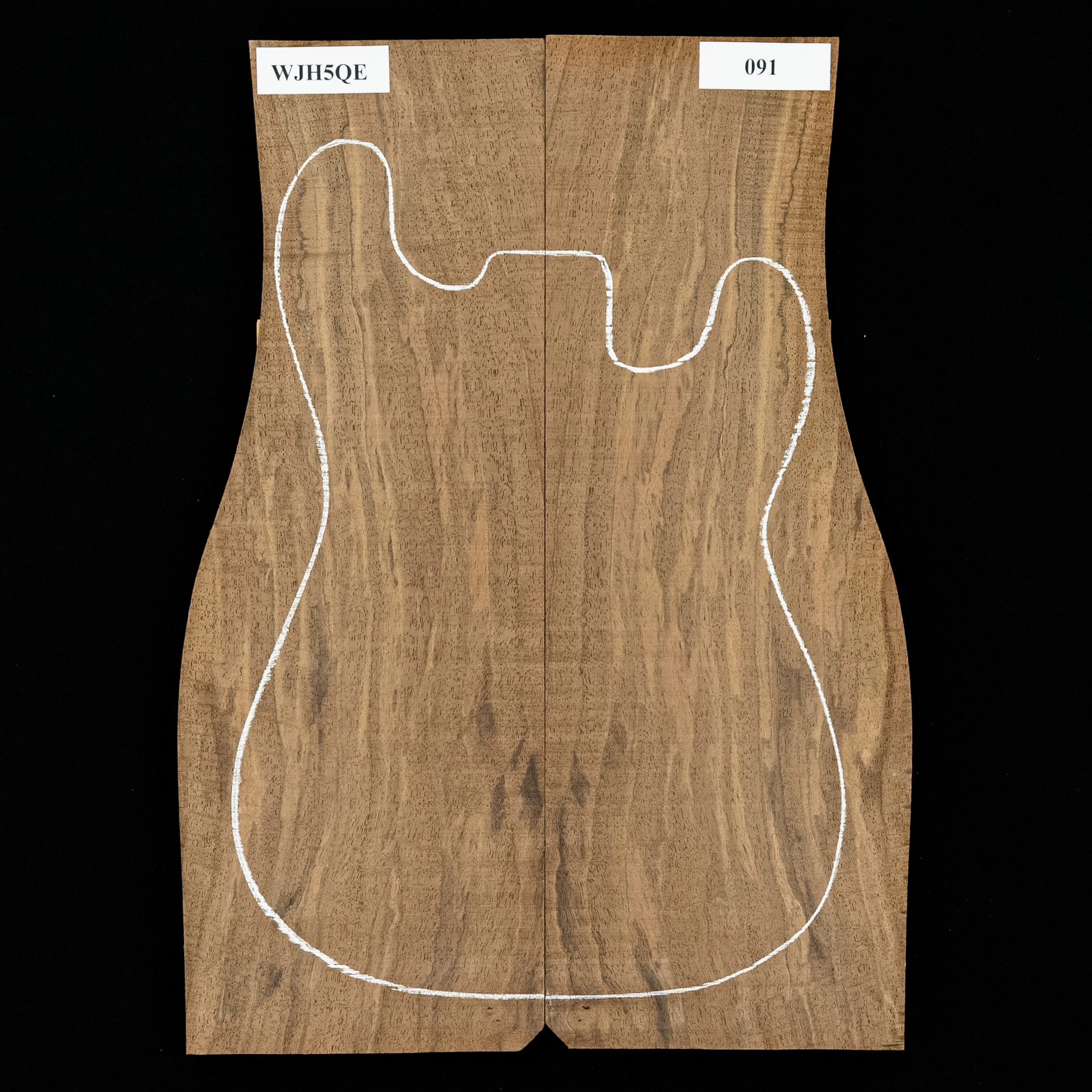 Flame Claro Walnut Laminated Top - 091 - StewMac