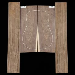 Flame Black Walnut Back + Side Set - 065 - StewMac