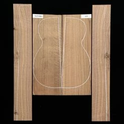 Flame Black Walnut Back + Side Set, Unsanded - 035 - StewMac