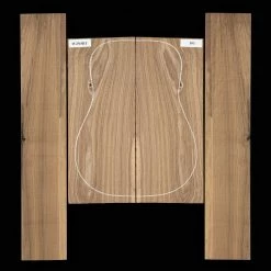 Flame Black Walnut Back + Side Set - 101 - StewMac