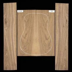 Flame Black Walnut Back + Side Set - 098 - StewMac