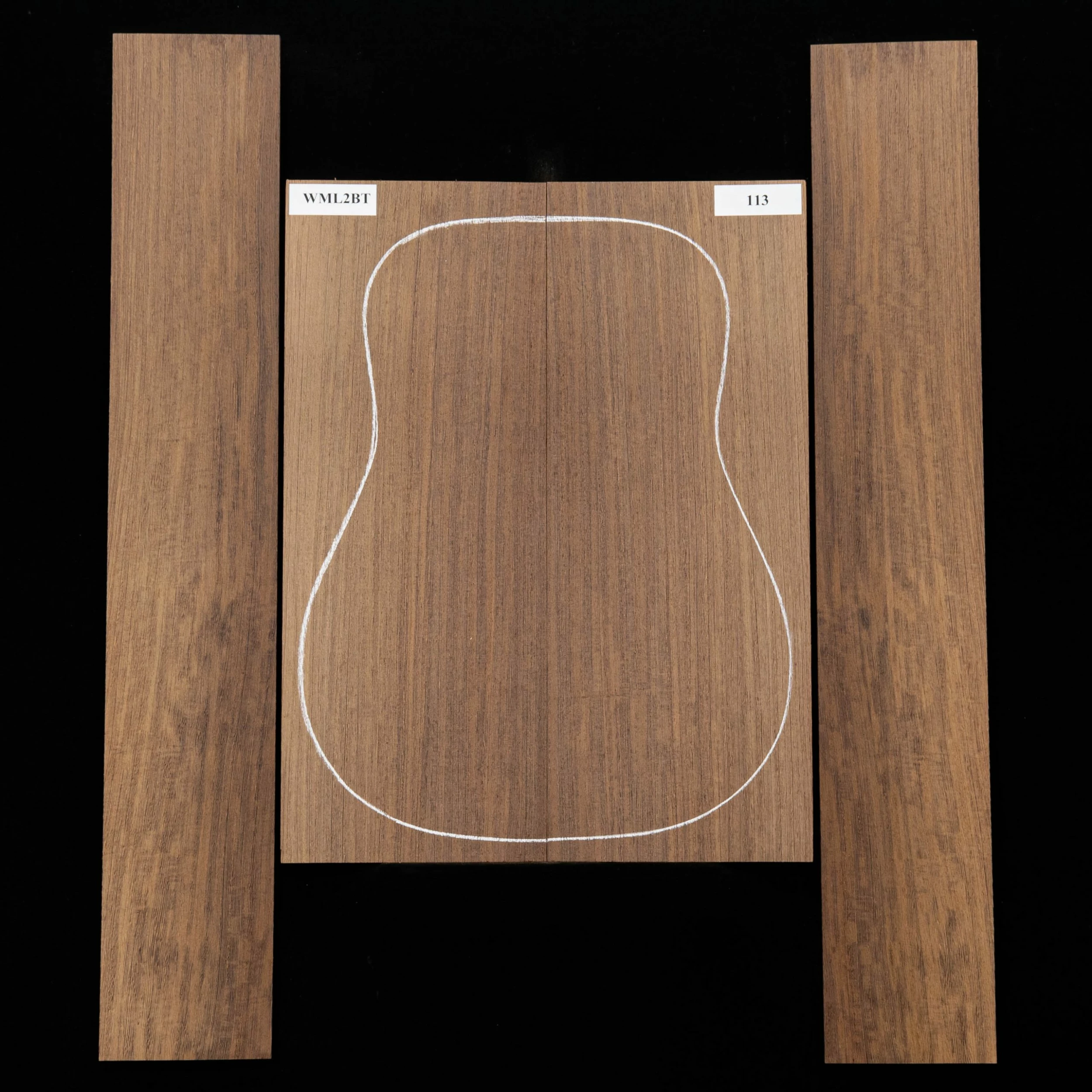 Wenge Back + Side Set, Unsanded - 113 - StewMac