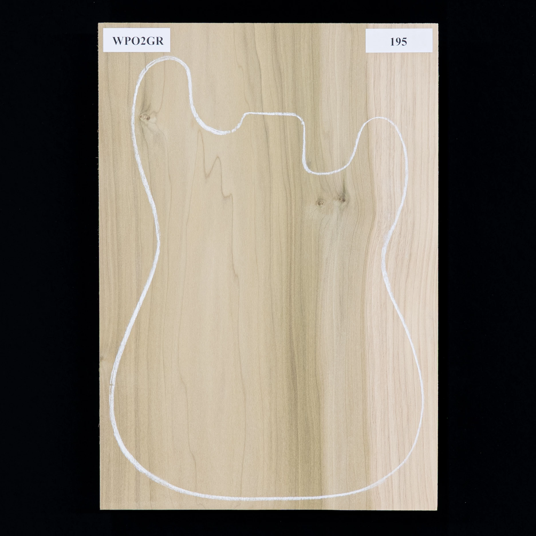 Poplar Body Blank, 1-Piece (10.8 Lb) - 195 - StewMac