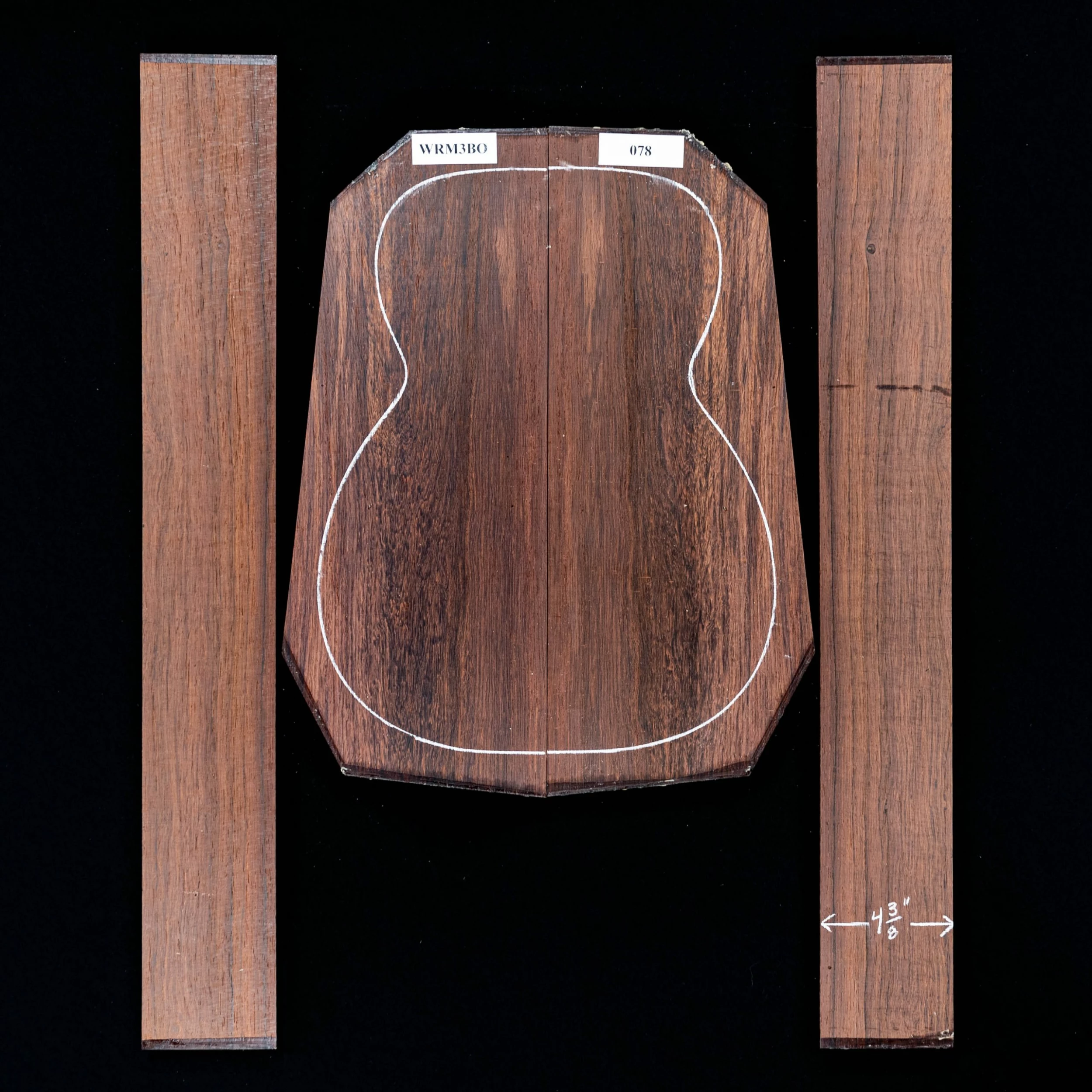 Madagascar Rosewood Back + Side Set - 078 - StewMac