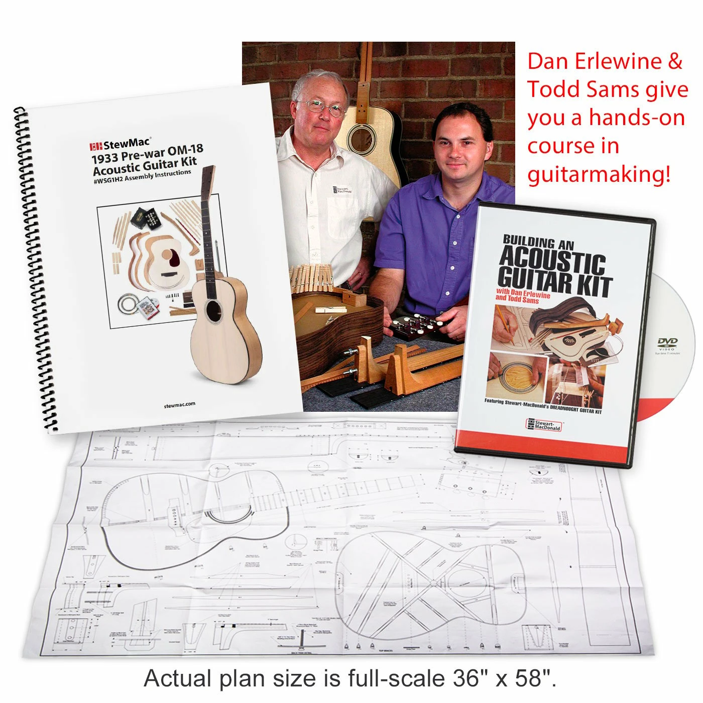 1933 Pre-war OM-18 Acoustic Guitar Kit - 067 - StewMac - Image 5