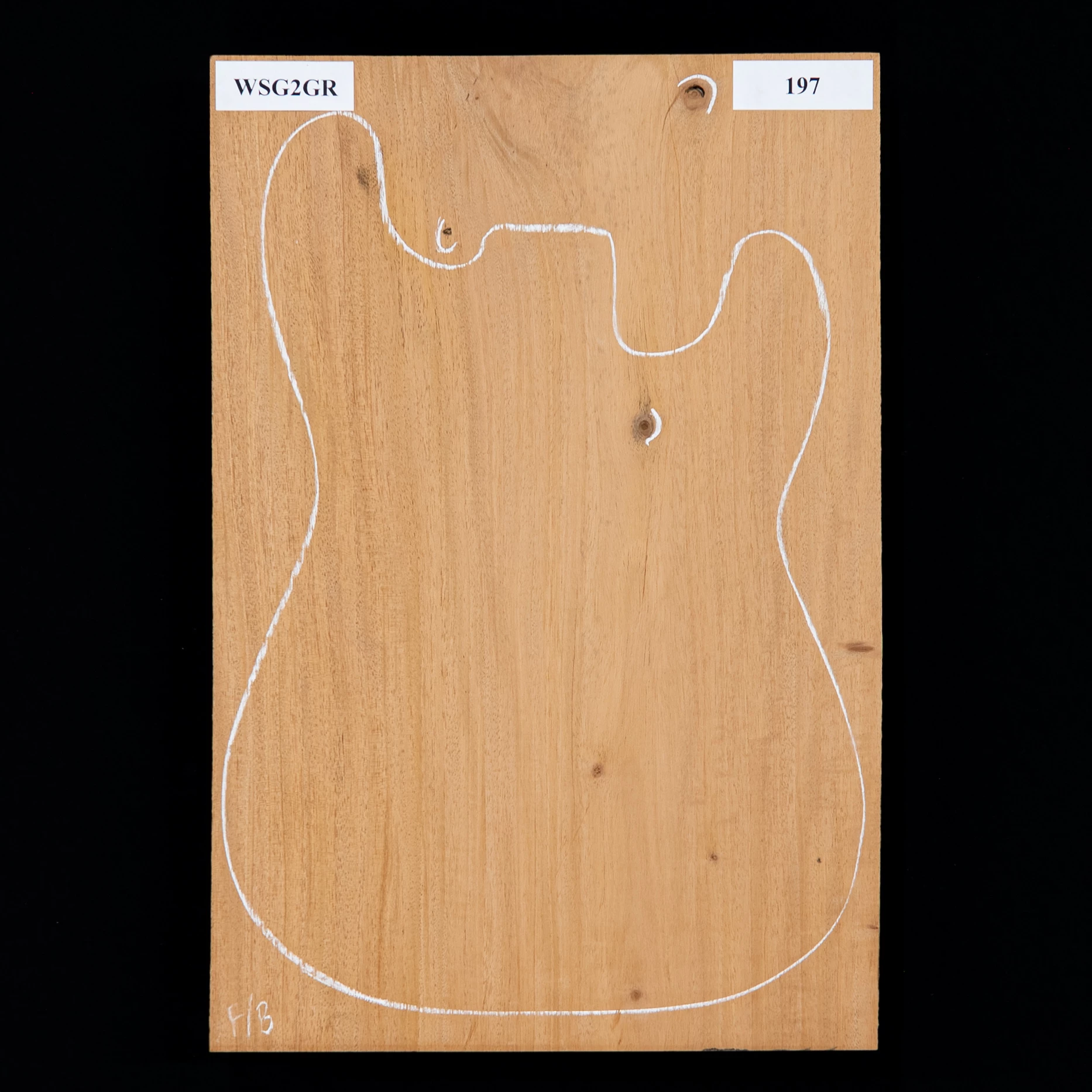 Honduran Mahogany Body Blank, 1-Piece (10.2 Lb) - 197 - StewMac