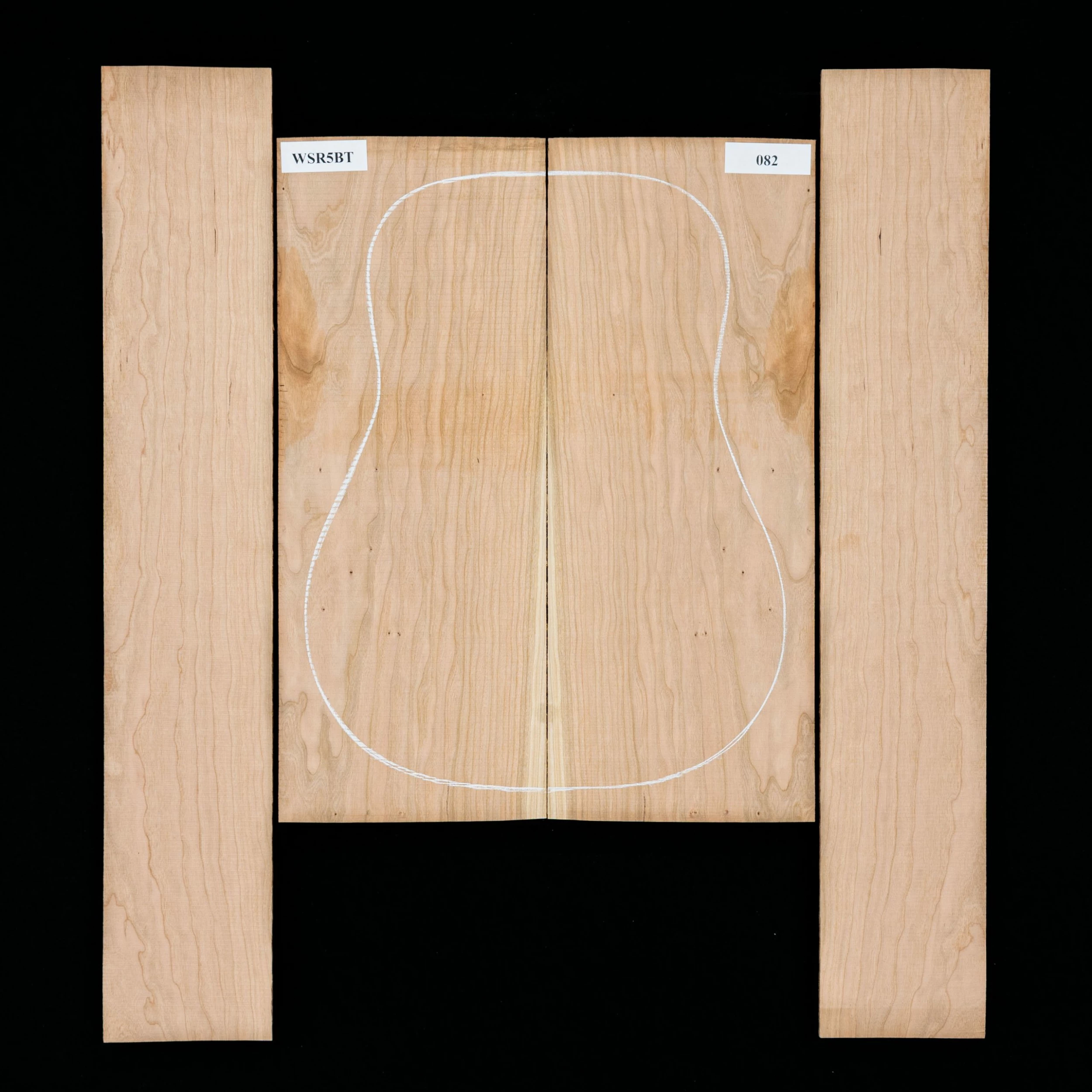 Flame American Cherry Back + Side Set - 082 - StewMac