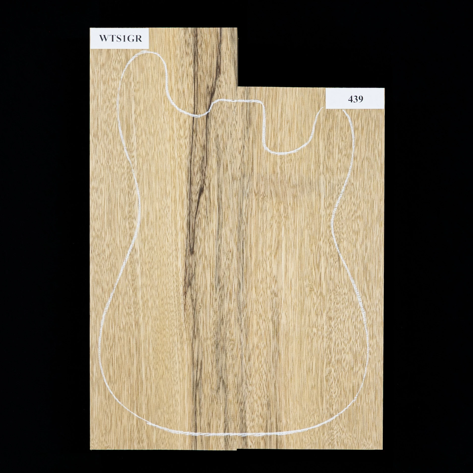 Black Limba Body Blank, 2-Piece (9.8 Lb) - 439 - StewMac