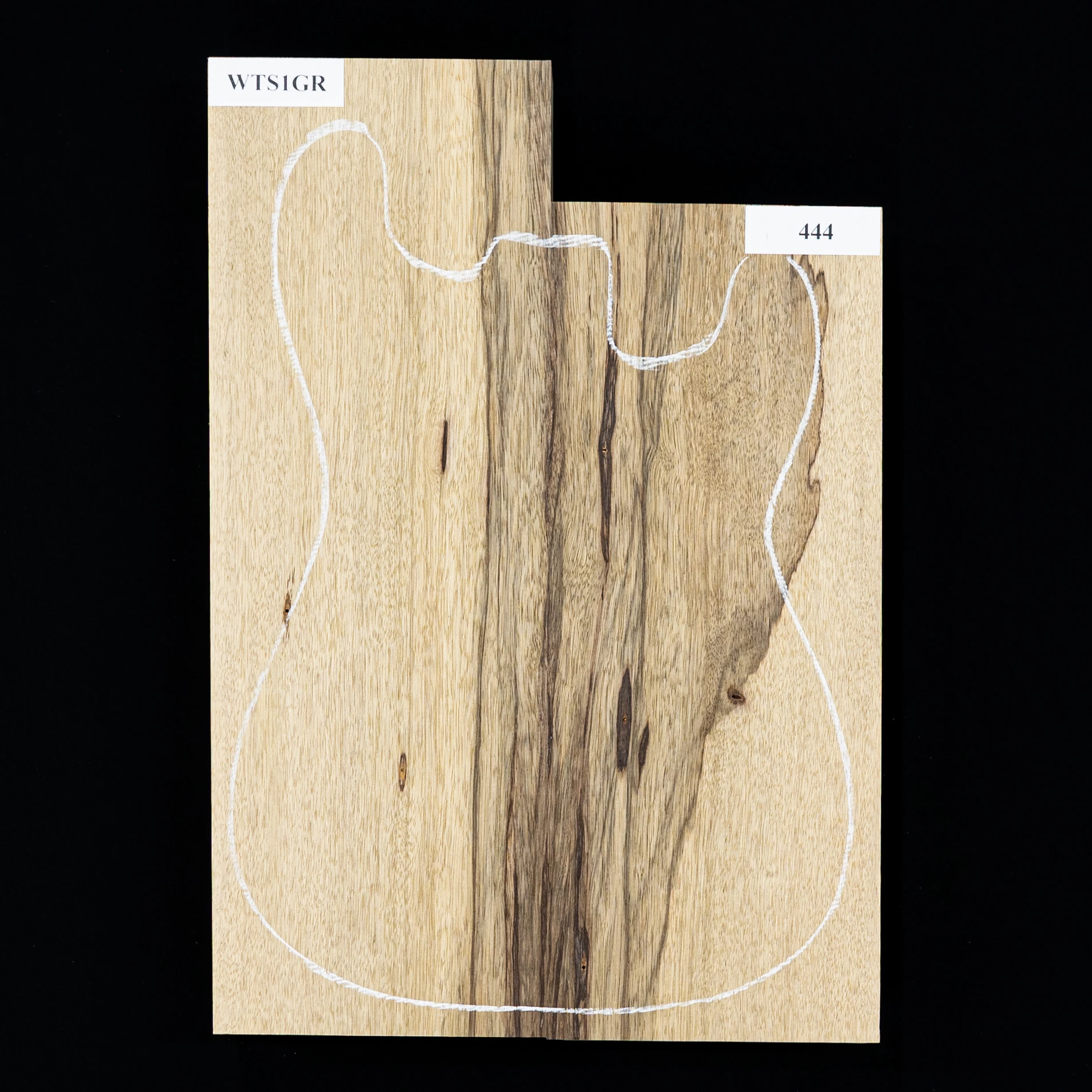 Black Limba Body Blank, 2-Piece (10.8 Lb) - 444 - StewMac